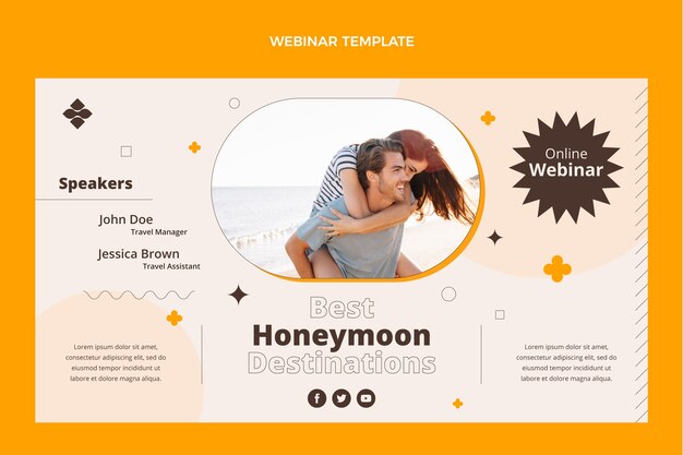 Flat honeymoon webinar template