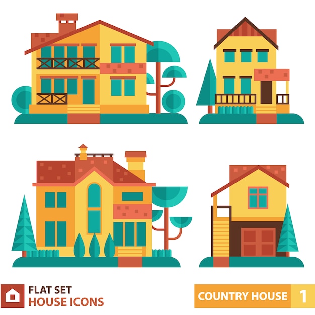 Flat houses collection