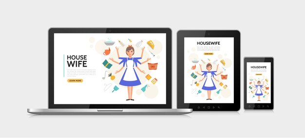 Flat housewife adaptive design concept 