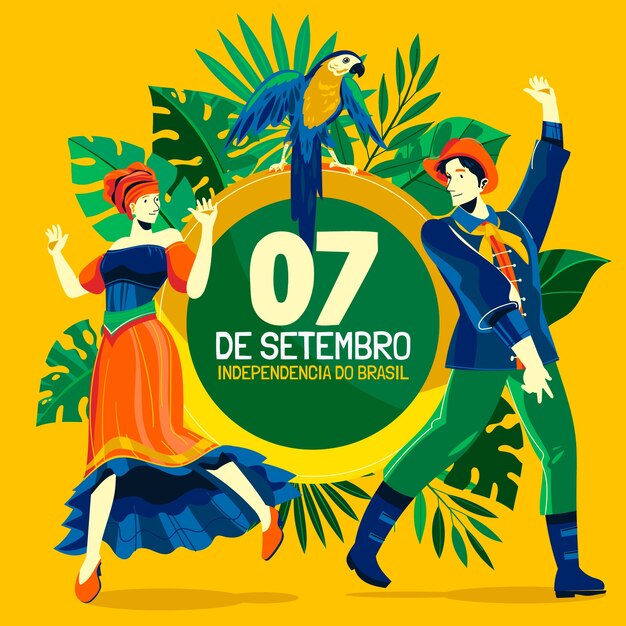 Flat illustration for 7 de setembro celebration