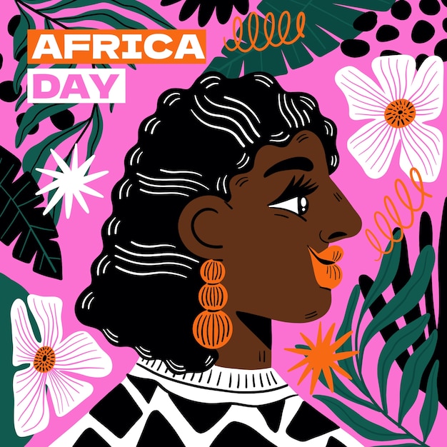 Free Vector flat illustration for africa day cultural celebration