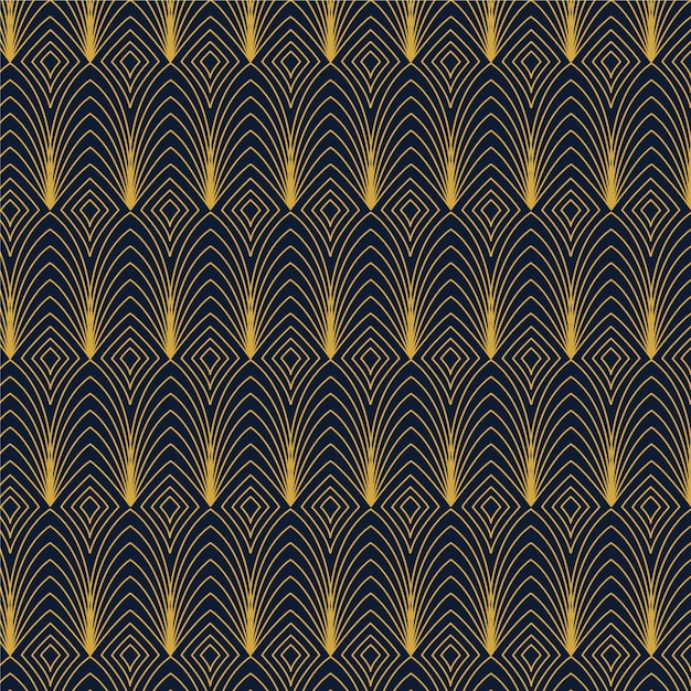 Flat illustration of art deco pattern