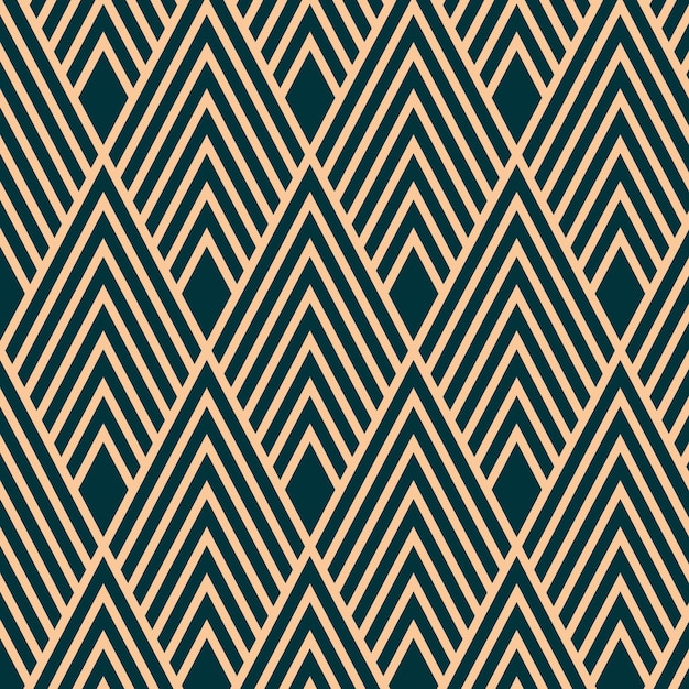 Flat illustration of art deco pattern