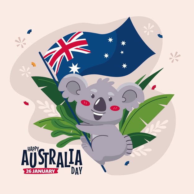 Flat illustration for australian national day