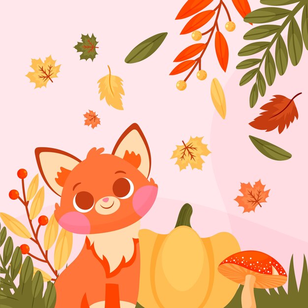 Flat illustration for autumn celebration