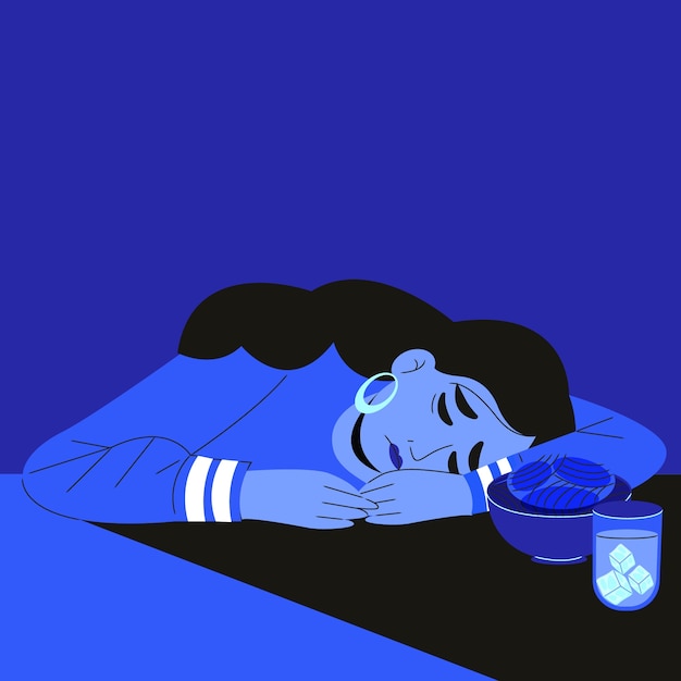 Flat illustration for blue monday