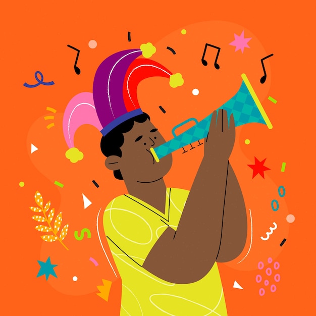 Free Vector flat illustration for carnival party