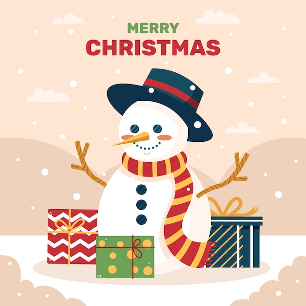 Free Vector flat illustration for christmas season celebration