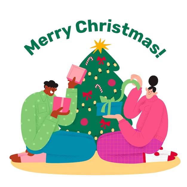 Flat illustration for christmas season celebration