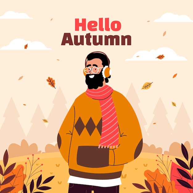 Free Vector flat illustration for fall season celebration