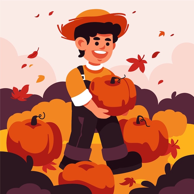 Free Vector flat illustration for fall season celebration