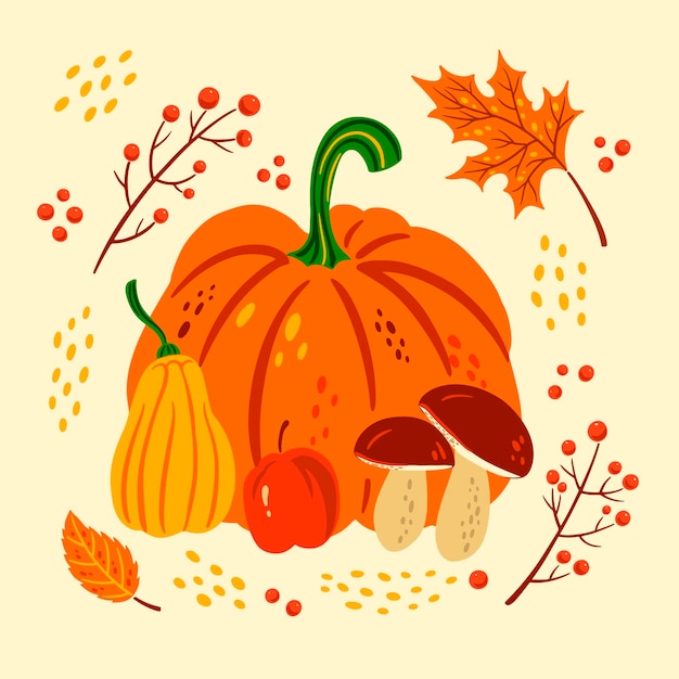 Flat illustration for fall season celebration