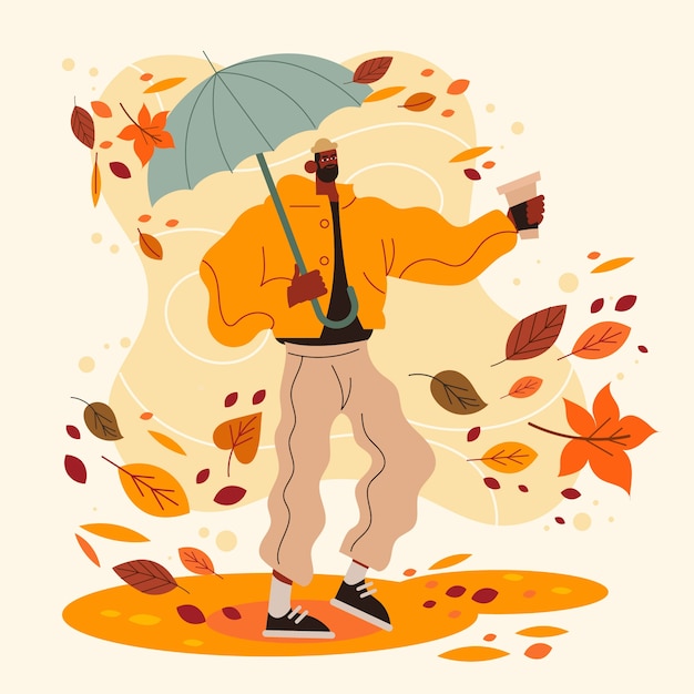 Free vector flat illustration for fall season celebration