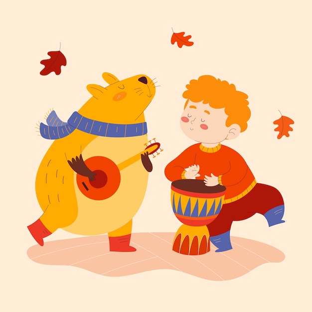 Free Vector flat illustration for fall season celebration