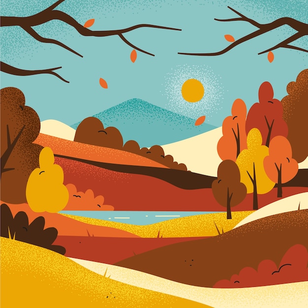 Free Vector flat illustration for fall season