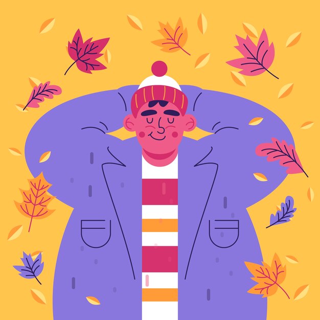 Flat illustration for fall season