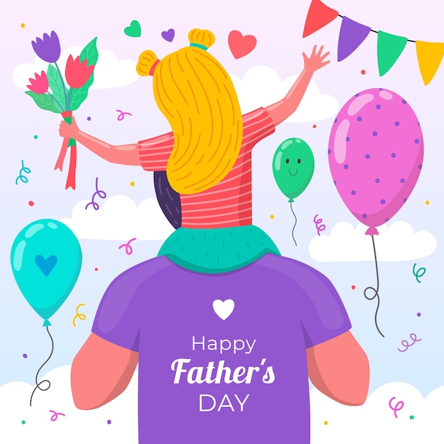 Free Vector flat illustration for father's day celebration