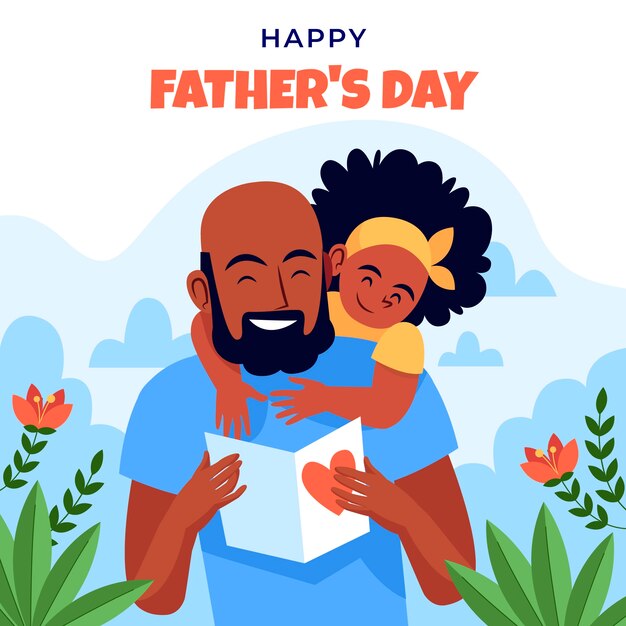 Flat illustration for fathers day celebration