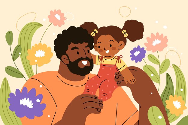 Flat illustration for fathers day celebration