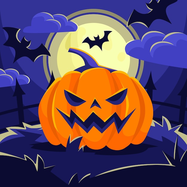 Flat illustration for halloween celebration