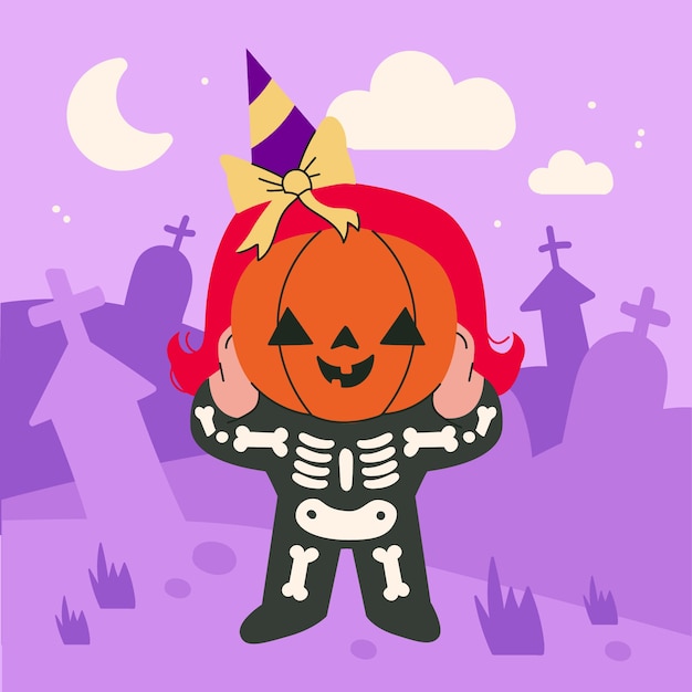 Flat illustration for halloween season celebration