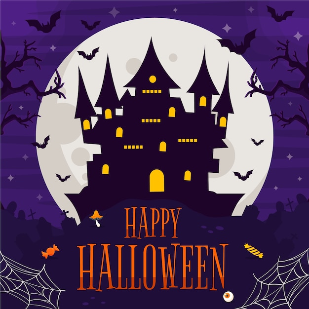 Flat illustration for halloween season celebration