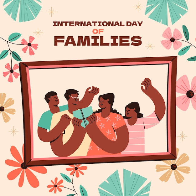 Flat illustration for international day of families