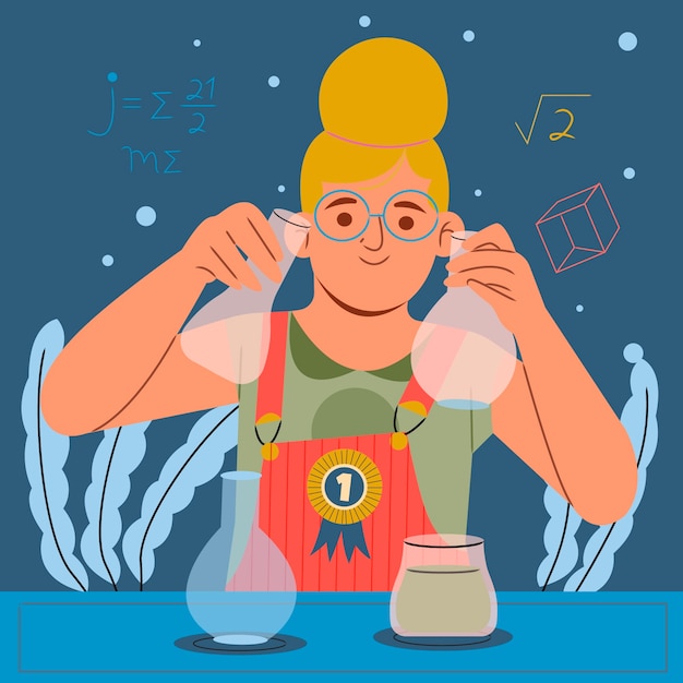 Free Vector flat illustration for international day of women and girls in science