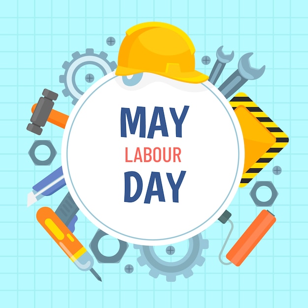 Flat illustration for labor day celebration