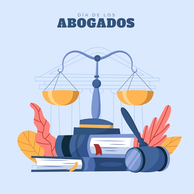 Free Vector flat illustration of lawyers day in spanish