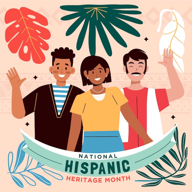 Free Vector flat illustration for national hispanic heritage month