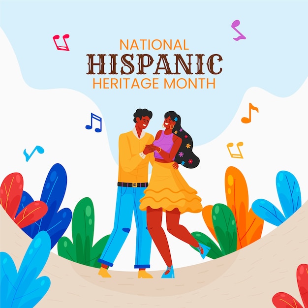 Free Vector flat illustration for national hispanic heritage month