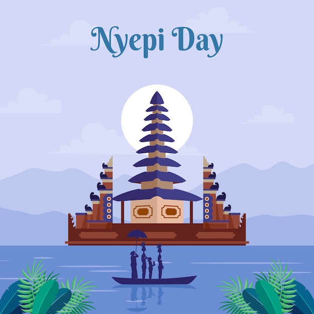 Free Vector flat illustration for nyepi