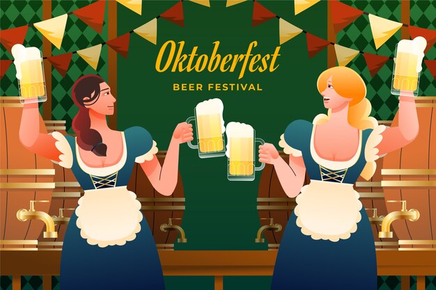 Flat illustration for oktoberfest festival