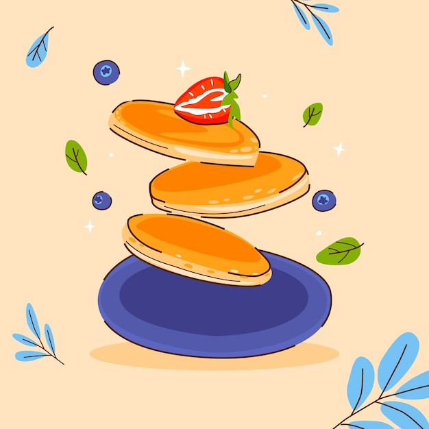 Free Vector flat illustration for pancake day