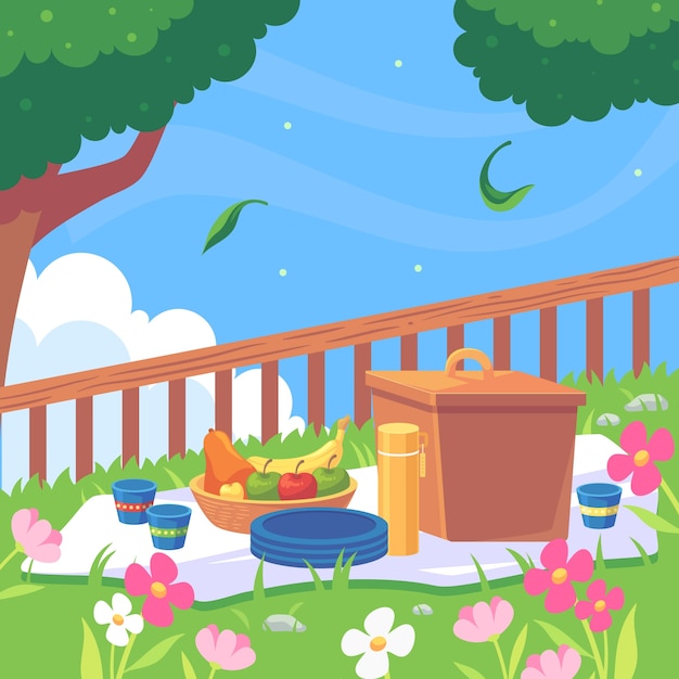 Free Vector flat illustration for spring season