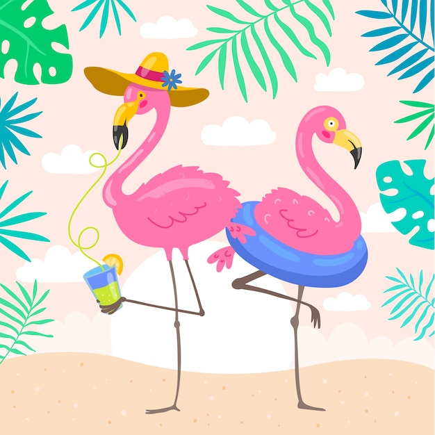 Flat illustration for summertime season