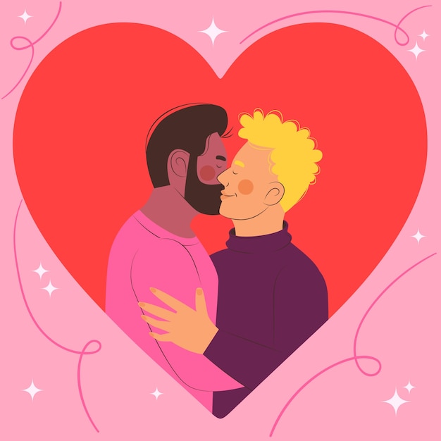 Flat illustration for valentine's day celebration