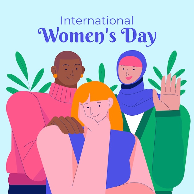 Free vector flat illustration for women's day celebration