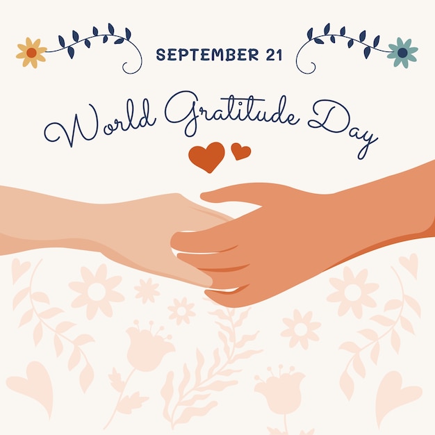 Free Vector flat illustration for world gratitude day celebration