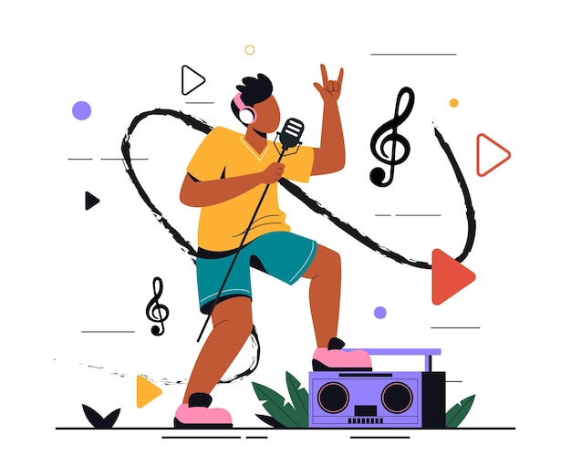 Free Vector flat illustration for world music day celebration