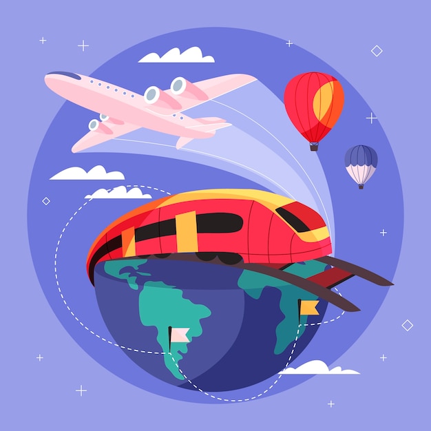 Flat illustration for world tourism day celebration