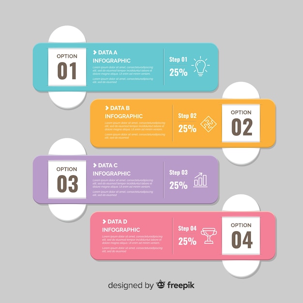 Flat infographic template