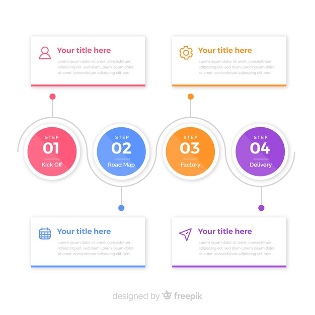 Flat infographic template