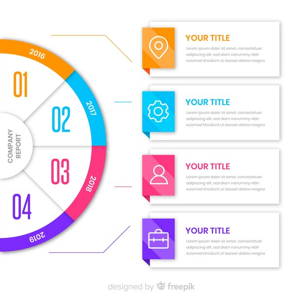 Flat infographic template