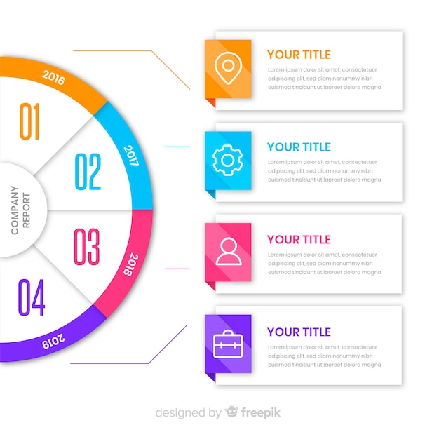 Flat infographic template