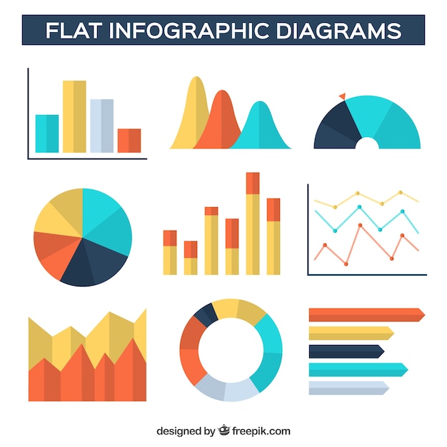 Flat infographic with warm tones