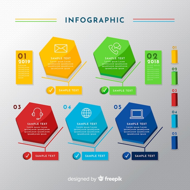 Free Vector flat infographic