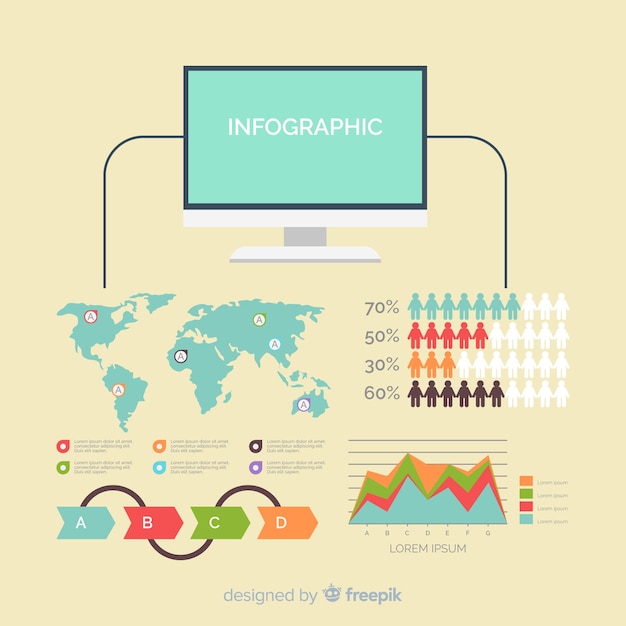 Free Vector flat infographic