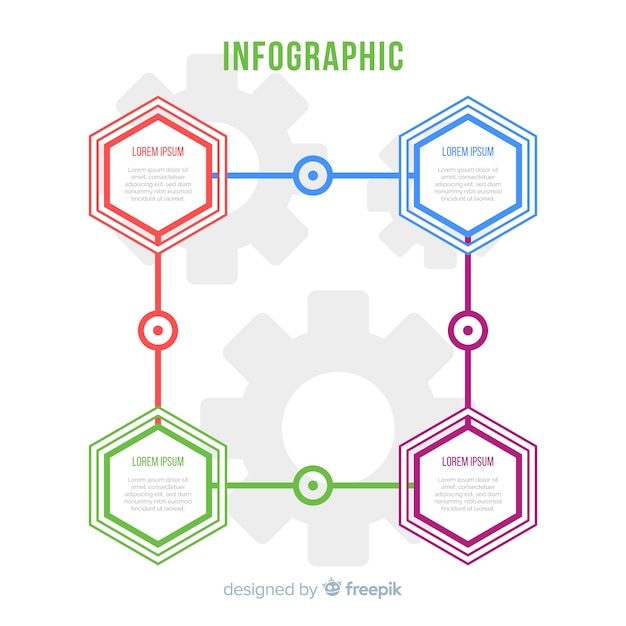 Flat infographics background